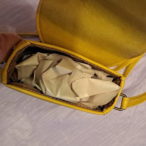Womens Multisac Small Yellow Crossbody Bag with Snap Closure - Picture 10 of 10